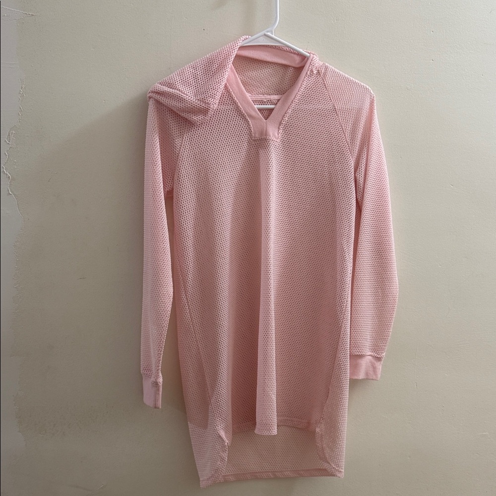 Elegant Pink Mesh Women's Tunic by [Brand]